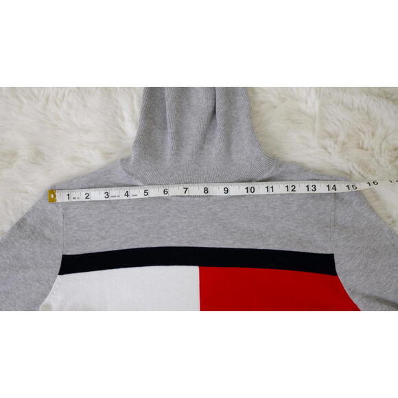 Tommy Hilfiger Flag Logo Gray Turtleneck Sweater Women’s Small/6 Y2K - Picture 6 of 8